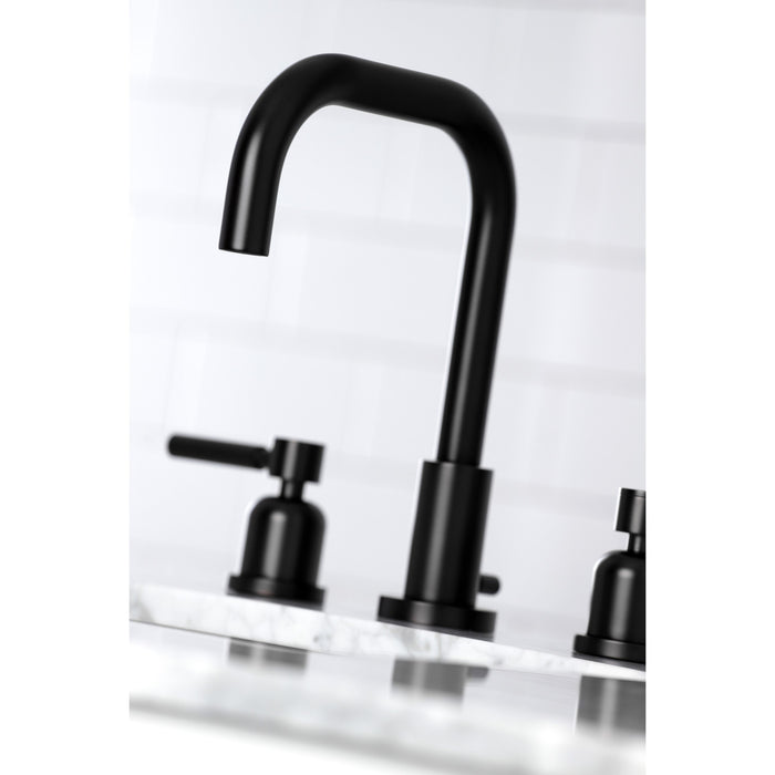 Kingston Sona FSC8930DL - Concord Widespread Bathroom Faucet with Brass Pop-Up, Matte Black