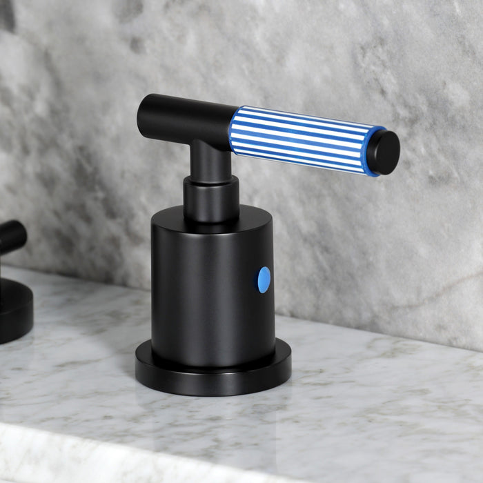 Kingston Sona FSC8930KPS - Verona Widespread Bathroom Faucet with Brass Pop-Up, Matte Black