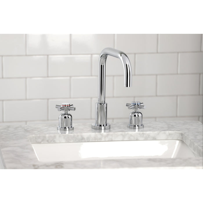 Kingston Sona FSC8931DX - Concord Two-Handle 3-Hole Deck Mount Widespread Bathroom Faucet with Brass Pop-Up, Polished Chrome