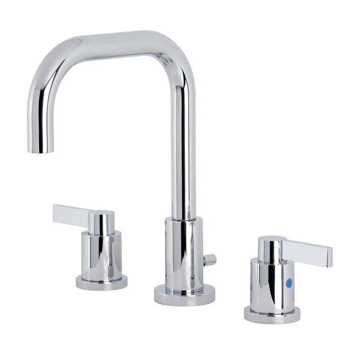 Kingston Sona FSC8931NDL - NuvoFusion Two-Handle 3-Hole Deck Mount Widespread Bathroom Faucet with Brass Pop-Up, Polished Chrome