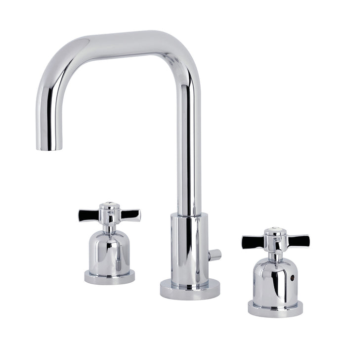 Kingston Sona FSC8931ZX - Millennium Two-Handle 3-Hole Deck Mount Widespread Bathroom Faucet with Brass Pop-Up, Polished Chrome