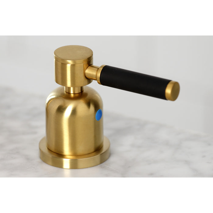 Kingston Sona FSC8933DKL - Kaiser Widespread Bathroom Faucet with Brass Pop-Up, Brushed Brass