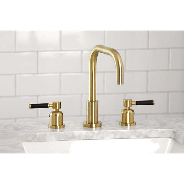 Kingston Sona FSC8933DKL - Kaiser Widespread Bathroom Faucet with Brass Pop-Up, Brushed Brass