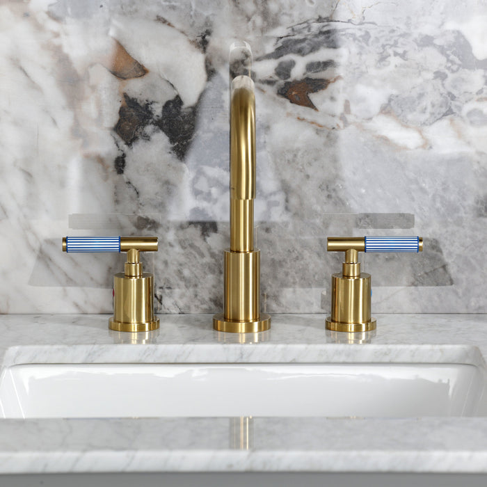 Kingston Sona FSC8933KPS - Verona Widespread Bathroom Faucet with Brass Pop-Up, Brushed Brass