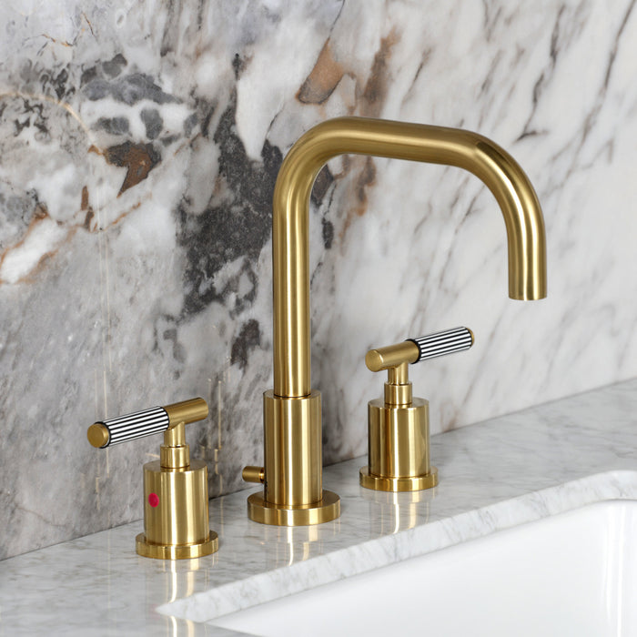 Kingston Sona FSC8933KPS - Verona Widespread Bathroom Faucet with Brass Pop-Up, Brushed Brass