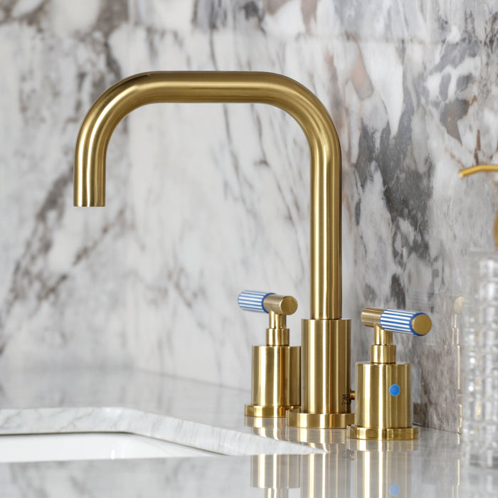 Kingston Sona FSC8933KPS - Verona Widespread Bathroom Faucet with Brass Pop-Up, Brushed Brass