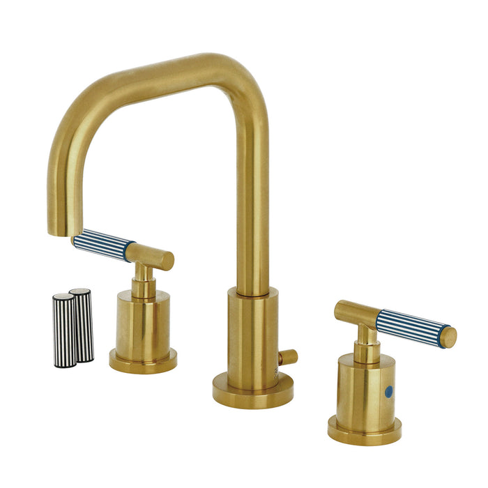 Kingston Sona FSC8933KPS - Verona Widespread Bathroom Faucet with Brass Pop-Up, Brushed Brass