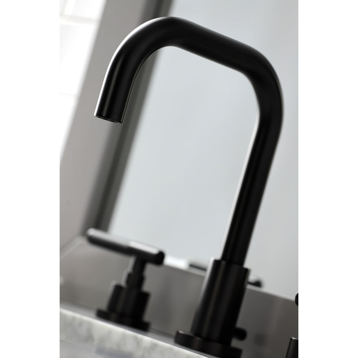 Kingston Sona FSC8935CKL - Kaiser Two-Handle 3-Hole Deck Mount Widespread Bathroom Faucet with Brass Pop-Up, Oil Rubbed Bronze