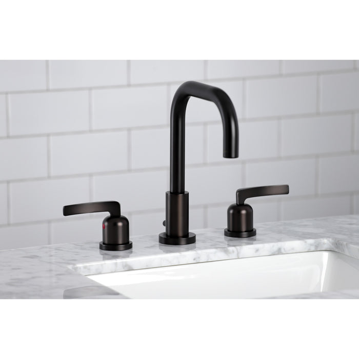 Kingston Sona FSC8935EFL - Centurion Two-Handle 3-Hole Deck Mount Widespread Bathroom Faucet with Brass Pop-Up, Oil Rubbed Bronze