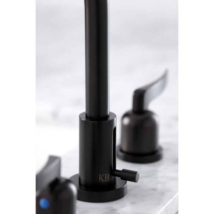 Kingston Sona FSC8935EFL - Centurion Two-Handle 3-Hole Deck Mount Widespread Bathroom Faucet with Brass Pop-Up, Oil Rubbed Bronze