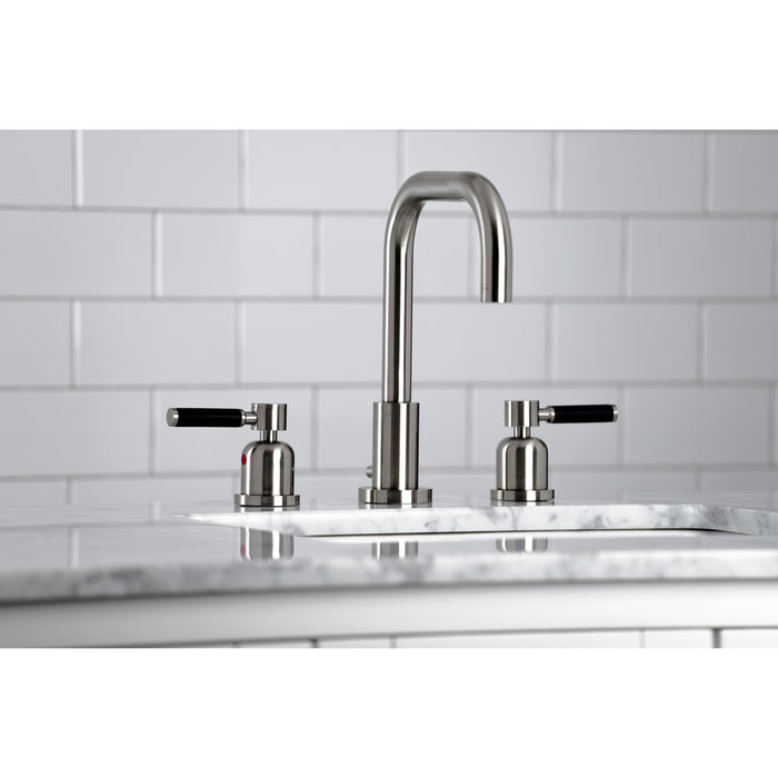 Kingston Sona FSC8938DKL - Kaiser Widespread Bathroom Faucet with Brass Pop-Up, Brushed Nickel