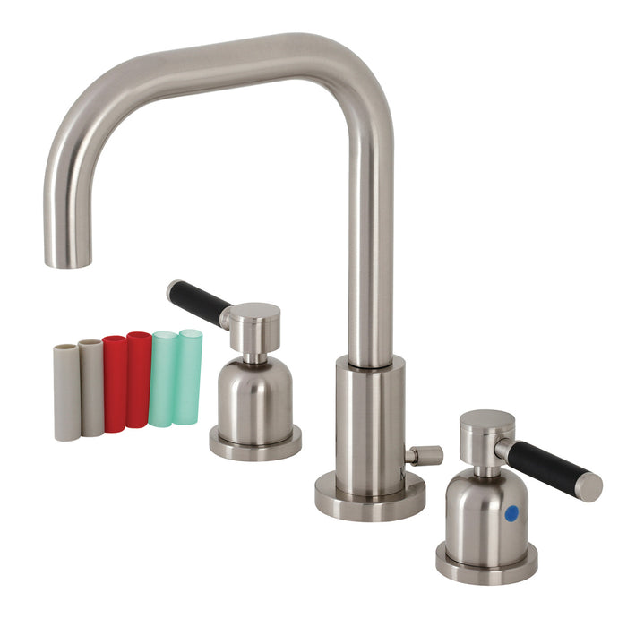 Kingston Sona FSC8938DKL - Kaiser Widespread Bathroom Faucet with Brass Pop-Up, Brushed Nickel