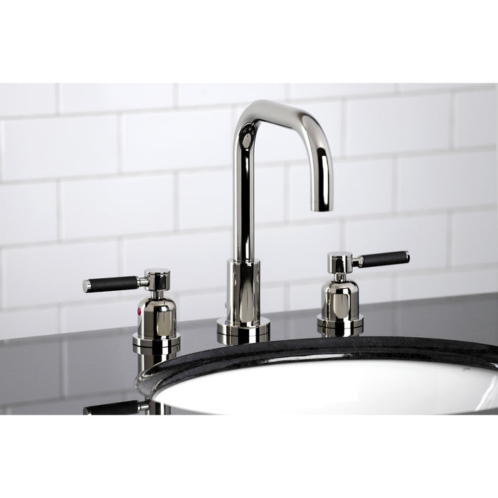 Kingston Sona FSC8939DKL - Kaiser Widespread Bathroom Faucet with Brass Pop-Up, Polished Nickel