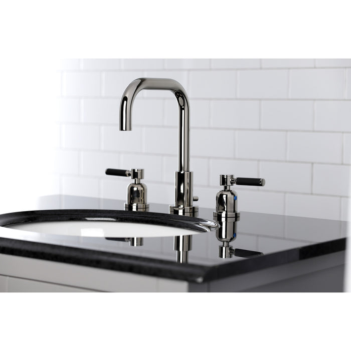 Kingston Sona FSC8939DKL - Kaiser Widespread Bathroom Faucet with Brass Pop-Up, Polished Nickel