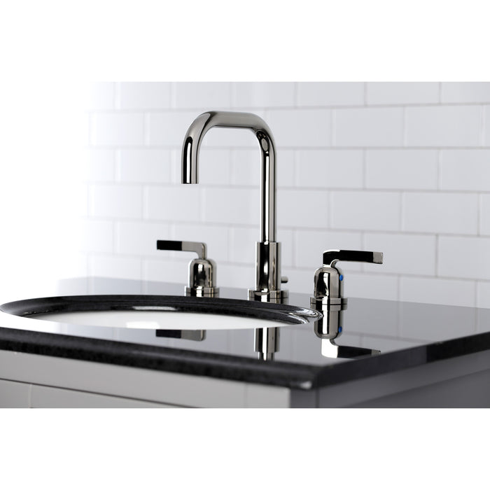 Kingston Sona FSC8939EFL - Centurion Two-Handle 3-Hole Deck Mount Widespread Bathroom Faucet with Brass Pop-Up, Polished Nickel