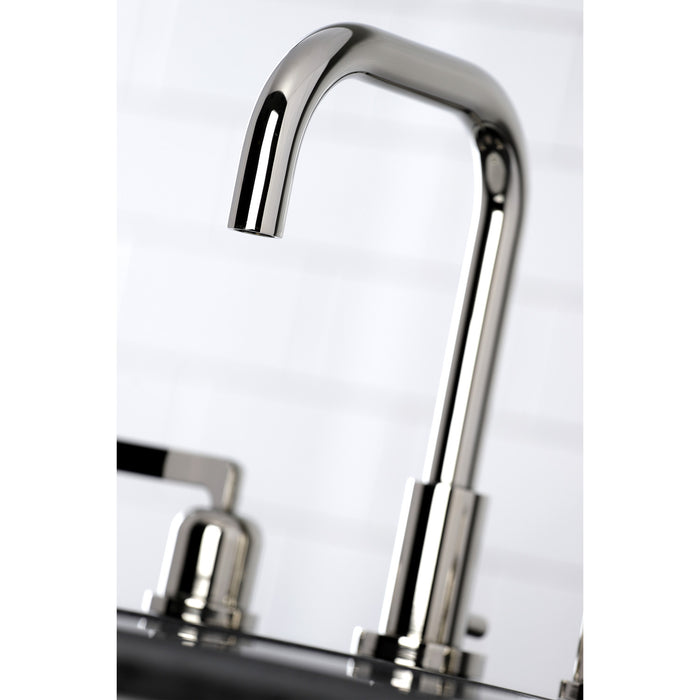 Kingston Sona FSC8939EFL - Centurion Two-Handle 3-Hole Deck Mount Widespread Bathroom Faucet with Brass Pop-Up, Polished Nickel