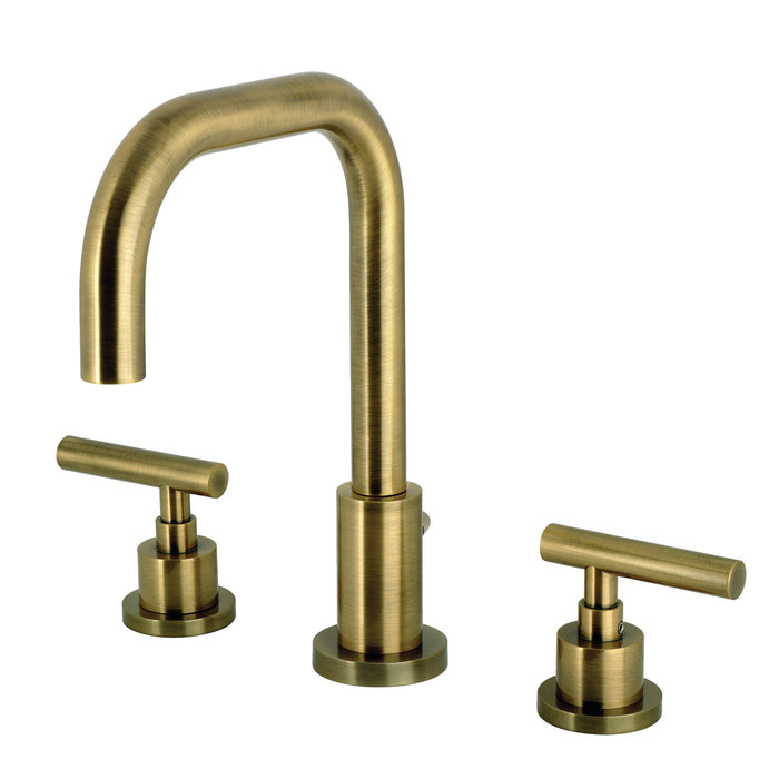 Kingston Sona FSC893CMLAB - Manhattan Widespread Bathroom Faucet with Brass Pop-Up, Antique Brass