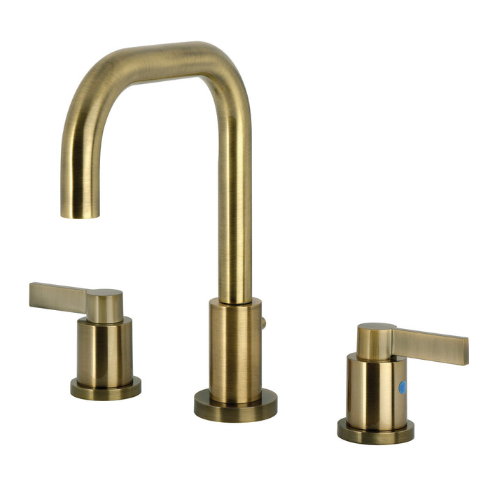 Kingston Sona FSC893NDLAB - NuvoFusion Widespread Bathroom Faucet with Brass Pop-Up, Antique Brass