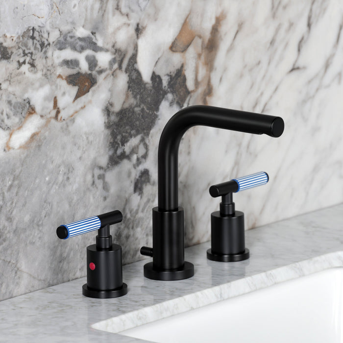 Kingston Sona FSC8950KPS - Verona Widespread Bathroom Faucet with Brass Pop-Up, Matte Black