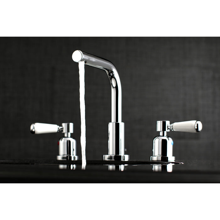 Kingston Tulare FSC8951DPL - Paris Two-Handle 3-Hole Deck Mount Widespread Bathroom Faucet with Brass Pop-Up, Polished Chrome