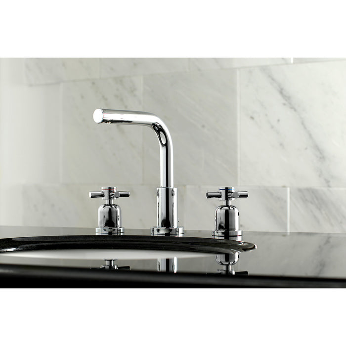 Kingston Sona FSC8951DX - Concord Two-Handle 3-Hole Deck Mount Widespread Bathroom Faucet with Brass Pop-Up, Polished Chrome