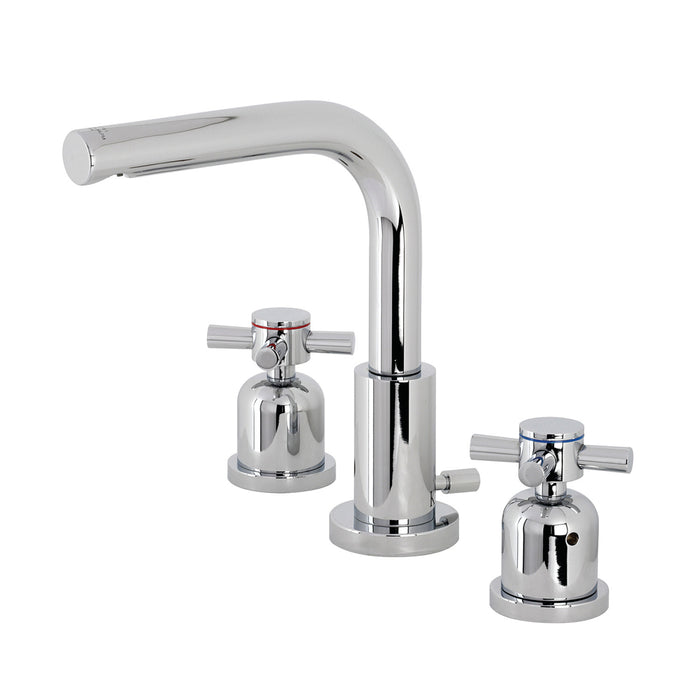 Kingston Sona FSC8951DX - Concord Two-Handle 3-Hole Deck Mount Widespread Bathroom Faucet with Brass Pop-Up, Polished Chrome
