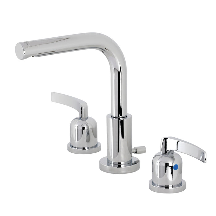 Kingston Tulare FSC8951EFL - Centurion Two-Handle 3-Hole Deck Mount Widespread Bathroom Faucet with Brass Pop-Up, Polished Chrome