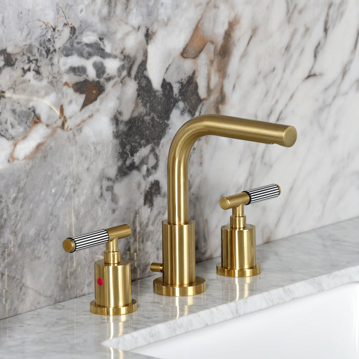 Kingston Sona FSC8953KPS - Verona Widespread Bathroom Faucet with Brass Pop-Up, Brushed Brass