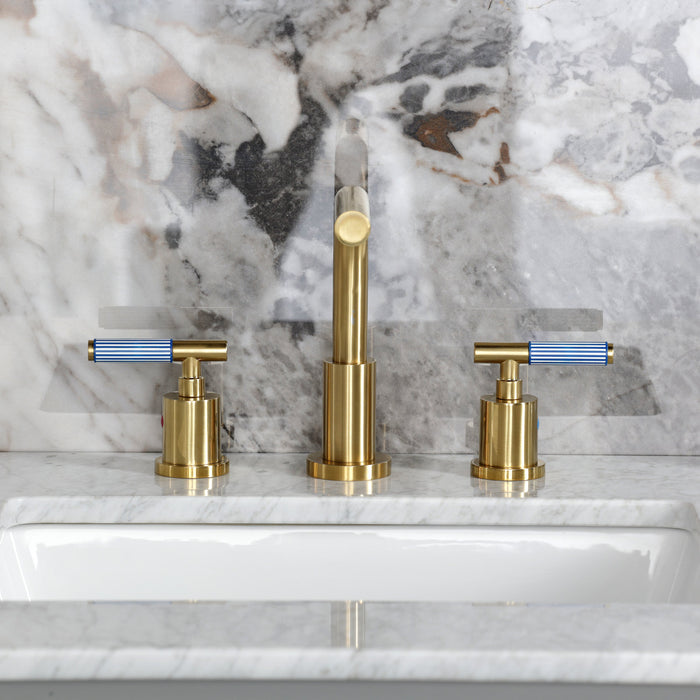 Kingston Sona FSC8953KPS - Verona Widespread Bathroom Faucet with Brass Pop-Up, Brushed Brass