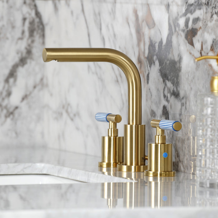 Kingston Sona FSC8953KPS - Verona Widespread Bathroom Faucet with Brass Pop-Up, Brushed Brass