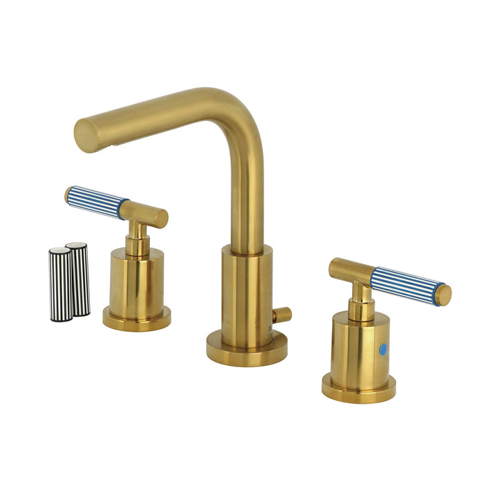 Kingston Sona FSC8953KPS - Verona Widespread Bathroom Faucet with Brass Pop-Up, Brushed Brass