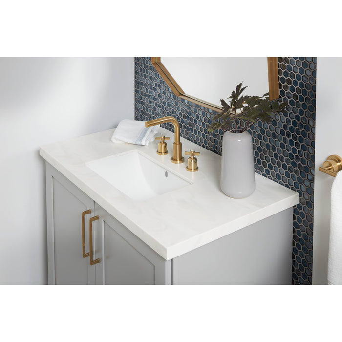 Kingston Tulare FSC8953ZX - Millennium Two-Handle 3-Hole Deck Mount Widespread Bathroom Faucet with Brass Pop-Up, Brushed Brass