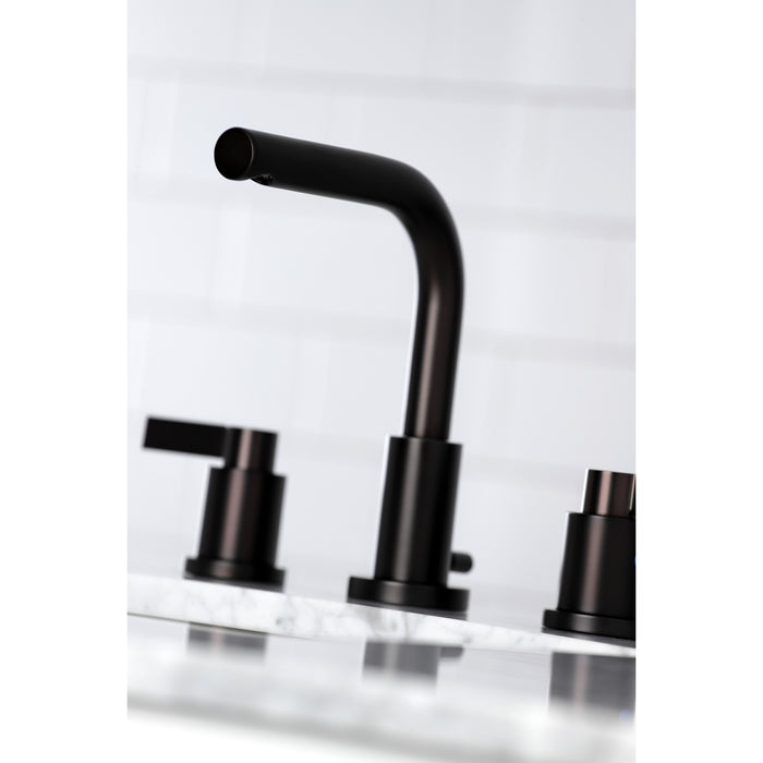 Kingston Sona FSC8955NDL - NuvoFusion Two-Handle 3-Hole Deck Mount Widespread Bathroom Faucet with Brass Pop-Up, Oil Rubbed Bronze