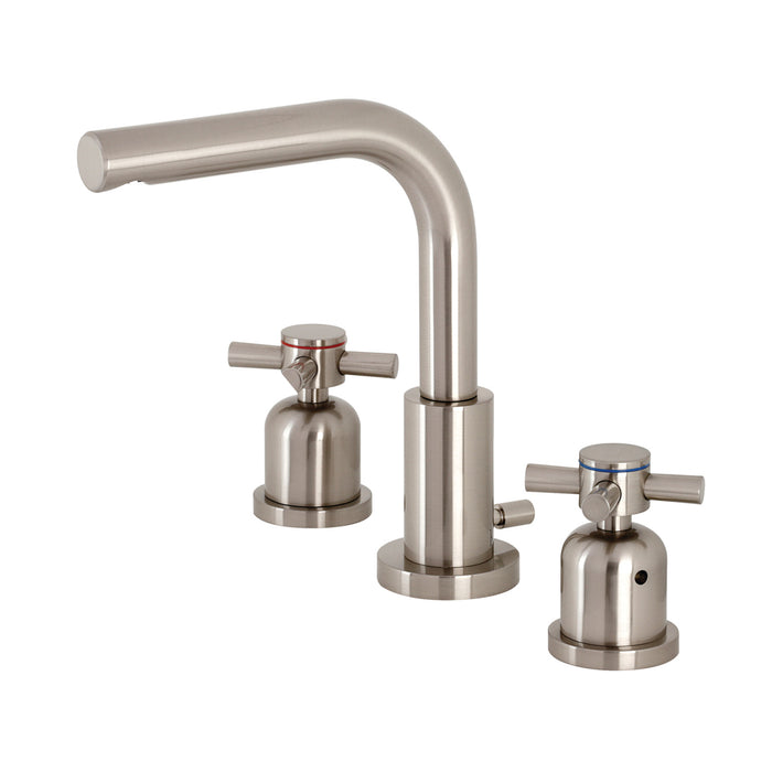 Kingston Sona FSC8958DX - Concord Two-Handle 3-Hole Deck Mount Widespread Bathroom Faucet with Brass Pop-Up, Brushed Nickel