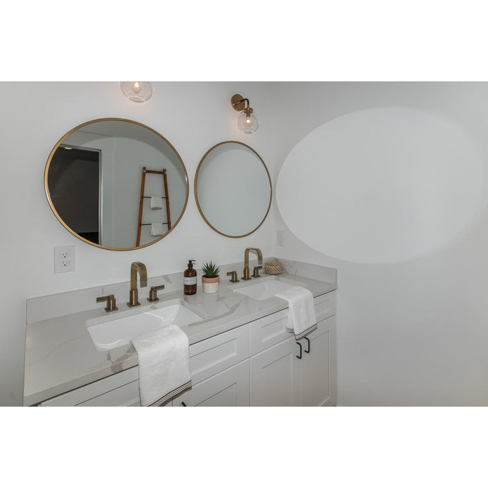 Kingston Sona FSC89633NDL - NuvoFusion Two-Handle 3-Hole Deck Mount Widespread Bathroom Faucet with Brass Pop-Up, Antique Brass