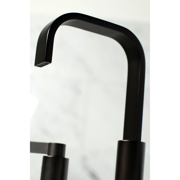 Kingston Sona FSC8965NDL - NuvoFusion Two-Handle 3-Hole Deck Mount Widespread Bathroom Faucet with Pop-Up Drain, Oil Rubbed Bronze