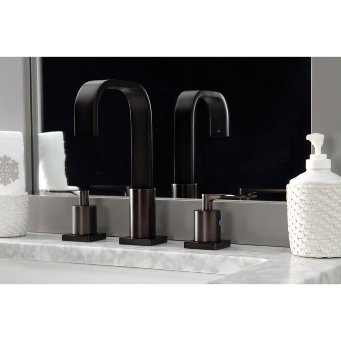 Serena FSC8965SVL Two-Handle 3-Hole Deck Mount Widespread Bathroom Faucet with Pop-Up Drain, Oil Rubbed Bronze