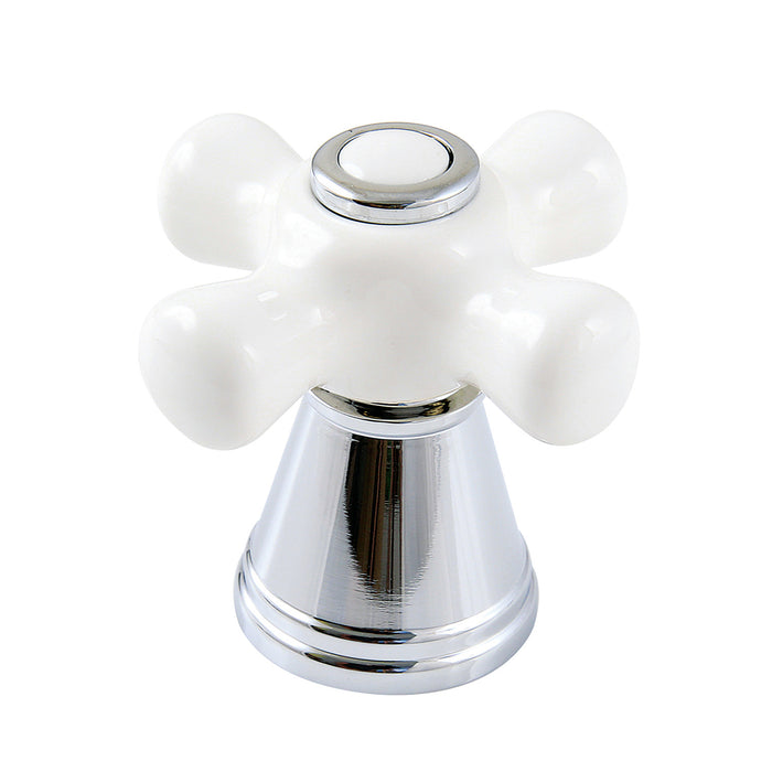 Kingston FSCDH1971APX Porcelain Cross Handle, Diverter for Tub and Shower Faucet, Polished Chrome