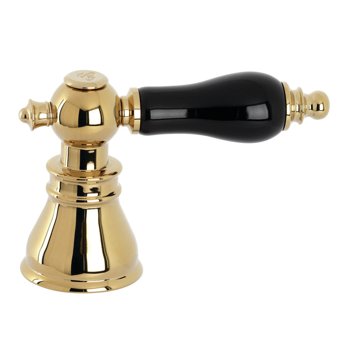 Kingston FSCH1972AKLC Black Porcelain Lever Handle (Cold Side), Polished Brass