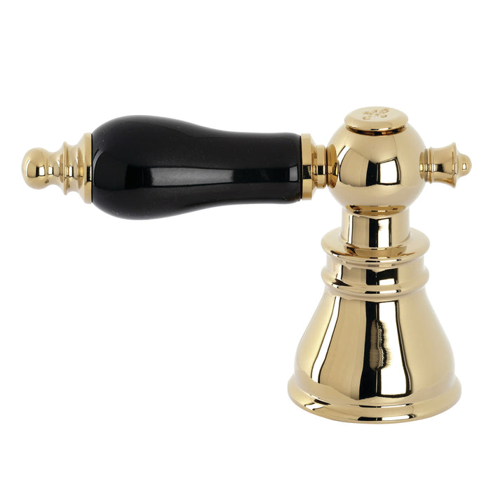 Kingston FSCH1972AKLH Black Porcelain Lever Handle (Hot Side), Polished Brass