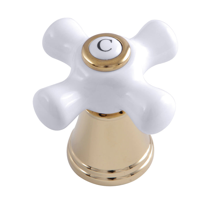 Kingston FSCH1972APXC Porcelain Cross Handle (Cold Side), Polished Brass