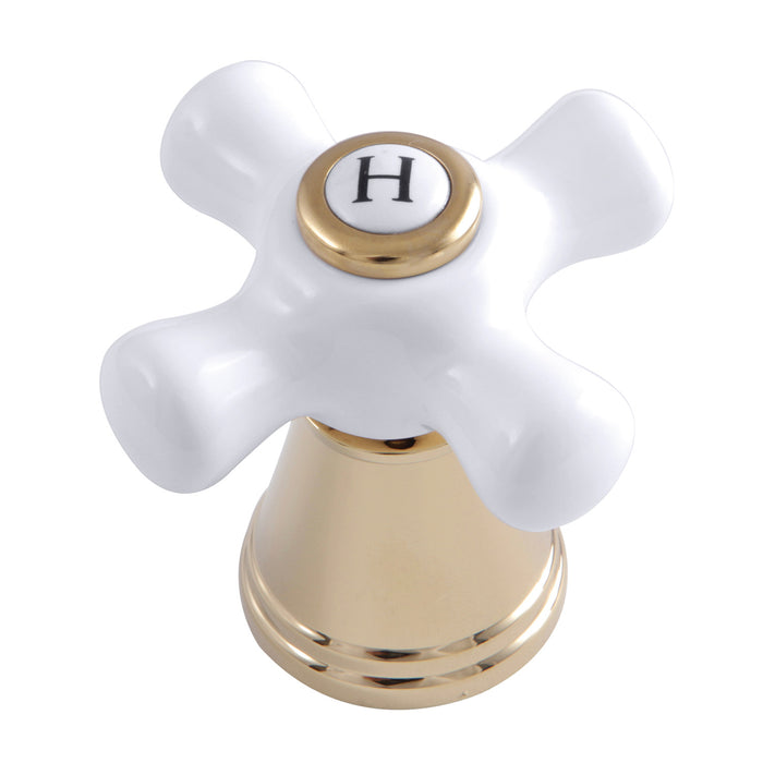 Kingston FSCH1972APXH Porcelain Cross Handle (Hot Side), Polished Brass