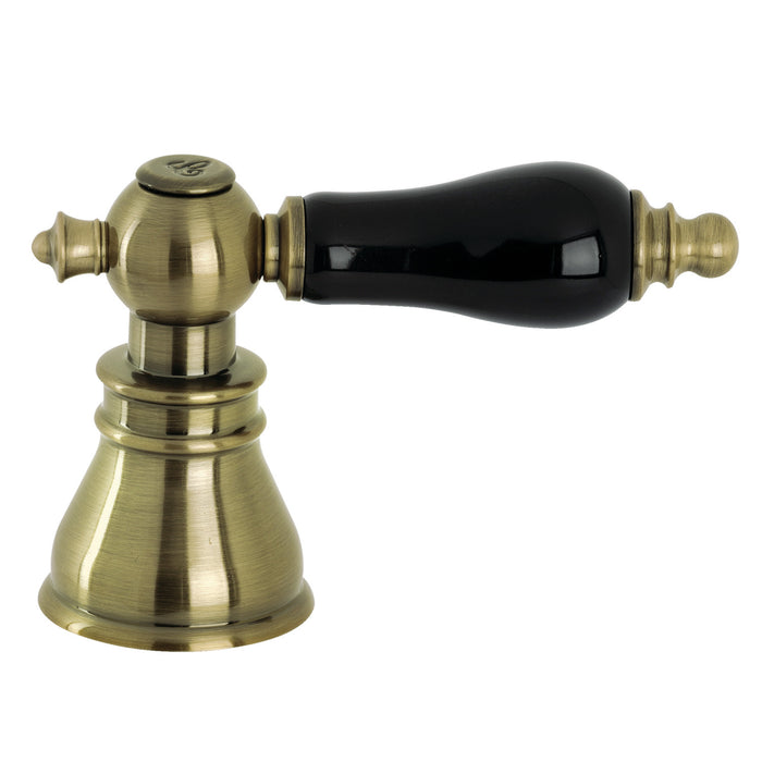 Kingston FSCH19733AKLC Black Porcelain Lever Handle (Cold Side), Antique Brass