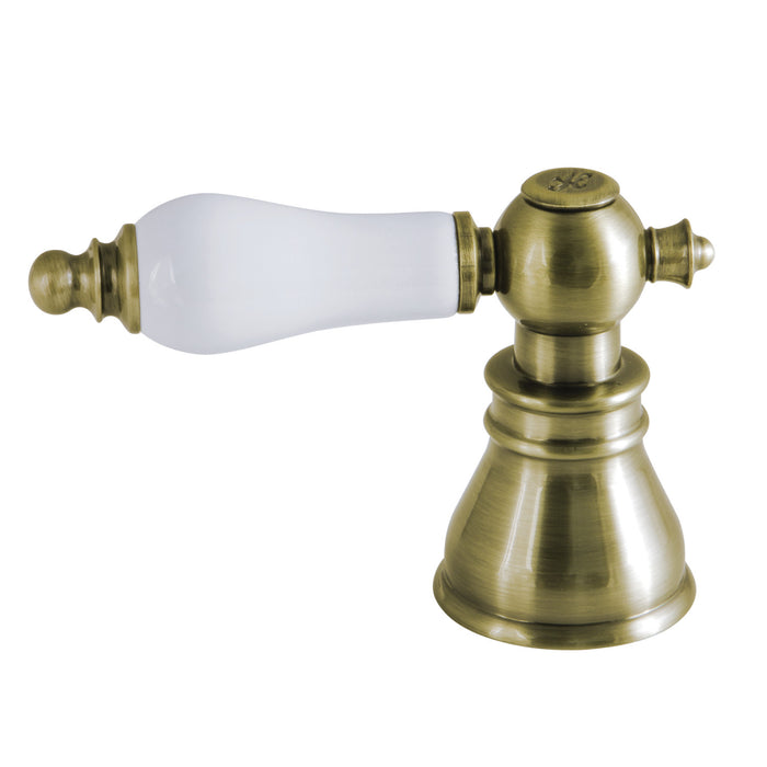 Kingston American Patriot FSCH19733APLH Porcelain Lever Handle (Hot Side), Antique Brass