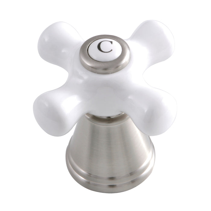 Kingston FSCH1978APXC Porcelain Cross Handle (Cold Side), Brushed Nickel