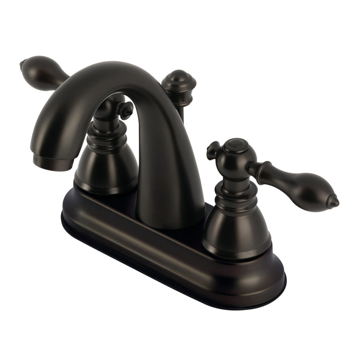 Kingston Tulare FSY5615ACL - American Classic Double-Handle 3-Hole Deck Mount 4-Inch Centerset Bathroom Faucet with Pop-Up Drain, Oil Rubbed Bronze