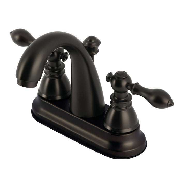 American Classic FSY5615ACL Two-Handle 3-Hole Deck Mount 4" Centerset Bathroom Faucet with Plastic Pop-Up, Oil Rubbed Bronze