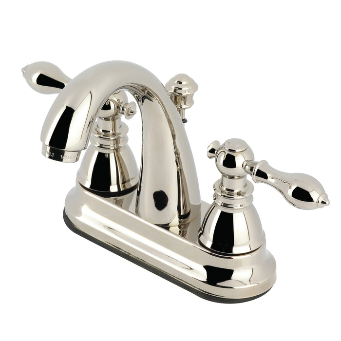 American Classic FSY5619ACL Two-Handle 3-Hole Deck Mount 4" Centerset Bathroom Faucet with Plastic Pop-Up, Polished Nickel