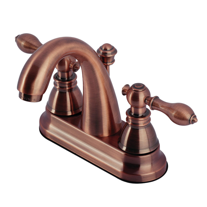 American Classic FSY561ACLAC Two-Handle 3-Hole Deck Mount 4" Centerset Bathroom Faucet with Plastic Pop-Up, Antique Copper