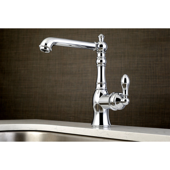 Kingston Tulare FSY7201ACL - American Classic Single-Handle 1-or-3 Hole Deck Mount 4-Inch Centerset Bathroom Faucet with Push-Up Pop-Up, Polished Chrome